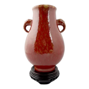 Early 20th Century Chinese Porcelain Red Splash Flambe Hu