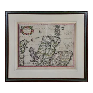 Northern Scotland: A 17th Century Hand-colored Map by Mercator
