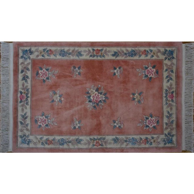Beijing Pink Wool Rug For Sale - Image 3 of 9