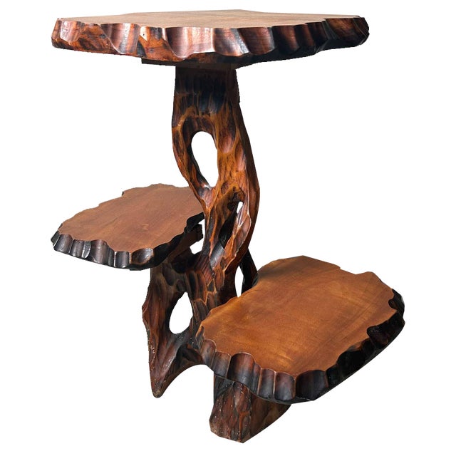 Mid-Century Japanese Wooden Plant Stand, 1960s For Sale