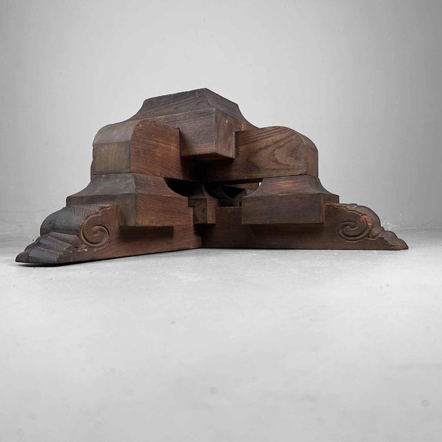 Antique Japanese Wooden Pedestal, 1890s For Sale - Image 13 of 18