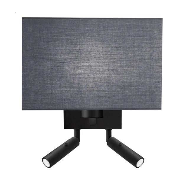 This Combination Wall Light Is For Twin Bed Configuration With Main Light Switched Remotely And Two Cylindrical Led Heads...