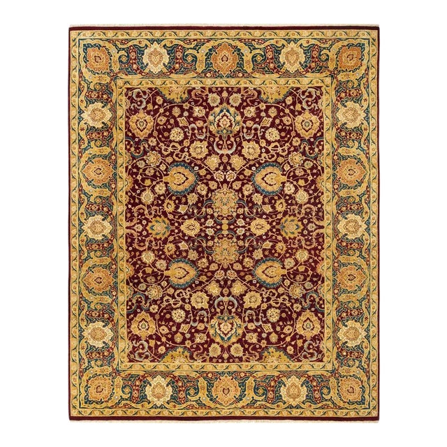 Mogul Collection Hand-Knotted Area Rug - Red 8' 0" x 10' 2" For Sale