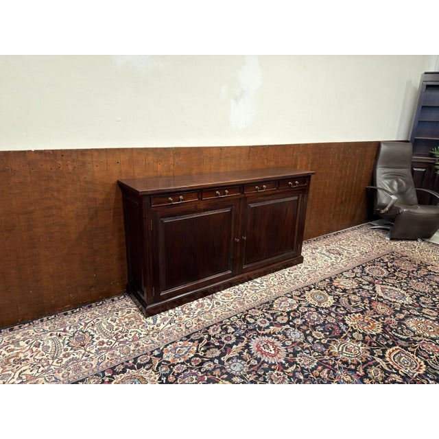 English Office Sideboard in Teak For Sale - Image 3 of 16