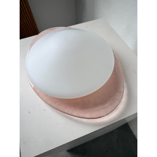 Pink Glass Gamma Wall Lamp, 1970s For Sale - Image 9 of 18