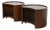 Baker Furniture Modern Maple Concave Occasional Side Tables or Nightstands, Pair For Sale