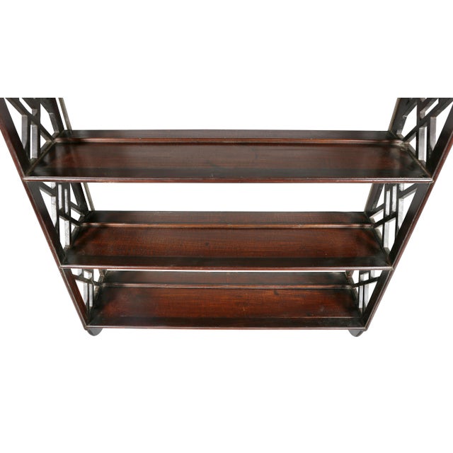 Chinese George III Mahogany Hanging Shelf For Sale - Image 3 of 7