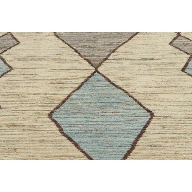 2010s Earth-Tone Short PIle Moroccan Rug - 08'05 X 10'03 For Sale - Image 5 of 11