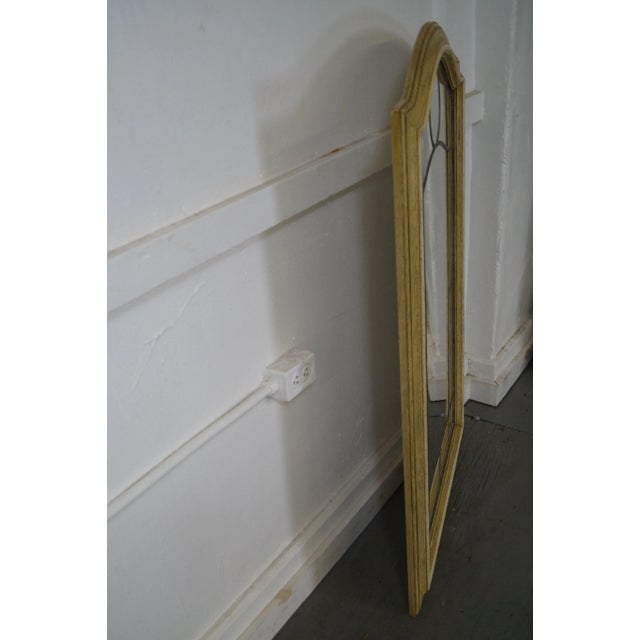 Hollywood Regency Vintage Cerused Oak Frame Leaded Glass Mirror For Sale - Image 3 of 10