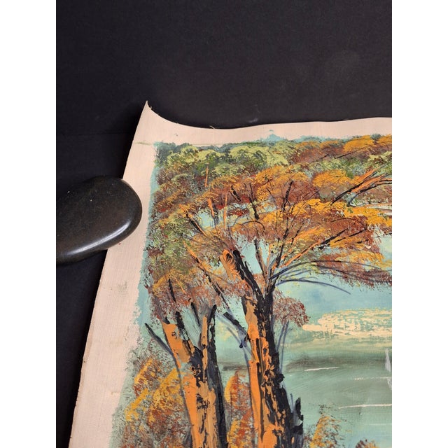 Avigdor Luisada Pair Original Oil Paintings Jerusalem & Sea of Galilee Modernism For Sale In Boston - Image 6 of 18