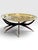 Brass Mid-Century Chinoiserie 45 Inch Hand-Etched Brass Tray Coffee Table on Teak Spider Base. For Sale - Image 8 of 11