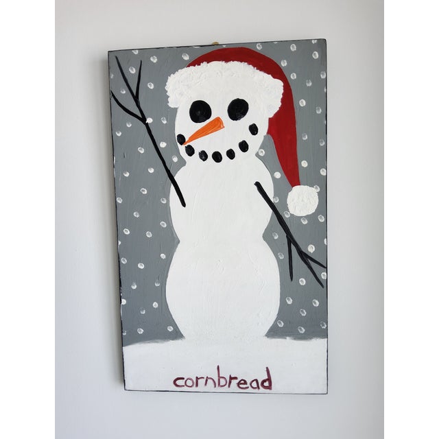 Contemporary Folk Art Snowman by John "Cornbread" Anderson For Sale - Image 15 of 16