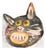 1970s Ceramic Tile of a Cat by Mark Bulwinkle For Sale