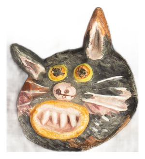 1970s Ceramic Tile of a Cat by Mark Bulwinkle