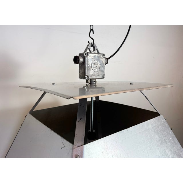 Metal Large Industrial Factory Pendant Lamp from Elektrosvit, 1970s For Sale - Image 7 of 18