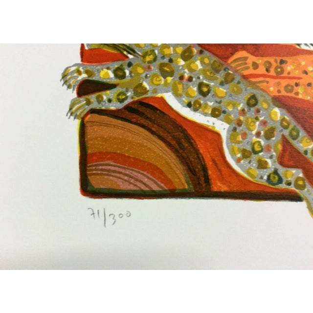 For your consideration is a hand signed lithograph by American artist Judith Bledsoe. Size is 21” x 9.25” unframed.