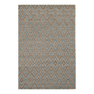 9x12 Timeless Trellis Gray Diamond Contemporary Hand Knotted Wool & Viscose Rug
