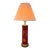 Vintage Ruby Red Hand-Painted Glass Table Lamp, Attributed to Stiffel For Sale