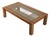 Coffee Table in Wood and Glass with Geometric Grid by Ettore Sottsass for Santambrogio e De Berti, 1970s For Sale
