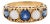 Vintage Garter Ring in Gold, Sapphires, Opals and Diamonds, Size 3.75 For Sale