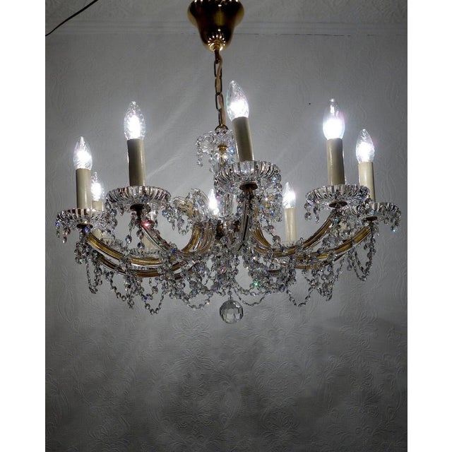 Maria Theresia Style Lead Crystal Chandelier, 1970s For Sale - Image 18 of 18