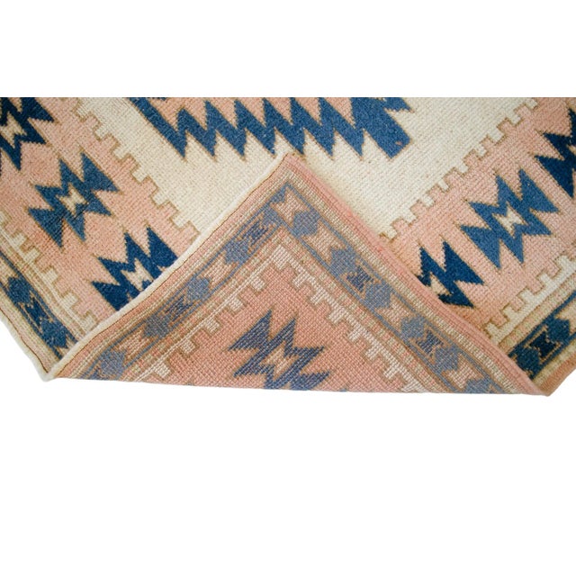 Low Pile Hand Knotted Area Rug For Sale - Image 12 of 12