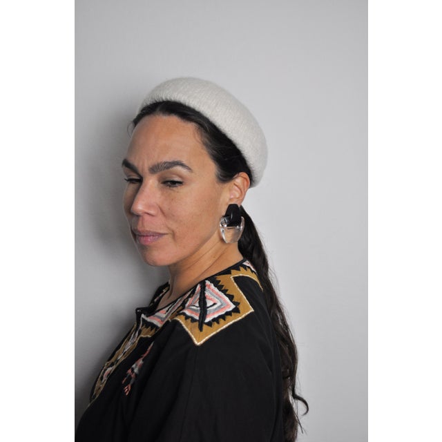 Vintage Danish Black and Transperant Ear-Clips by Monies, 2000s, Set of 2 For Sale - Image 6 of 10