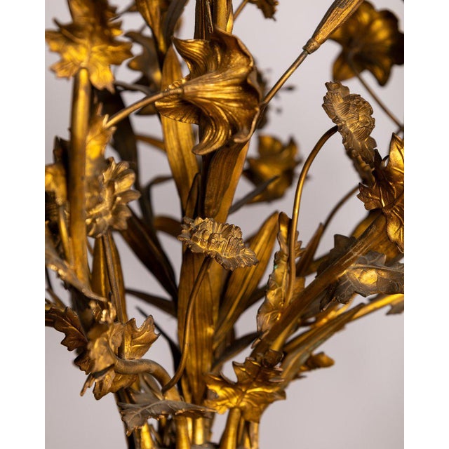 Large Sèvres Porcelain and Gilt Bronze Vases with Floral Bouquets, 1800s For Sale - Image 10 of 13