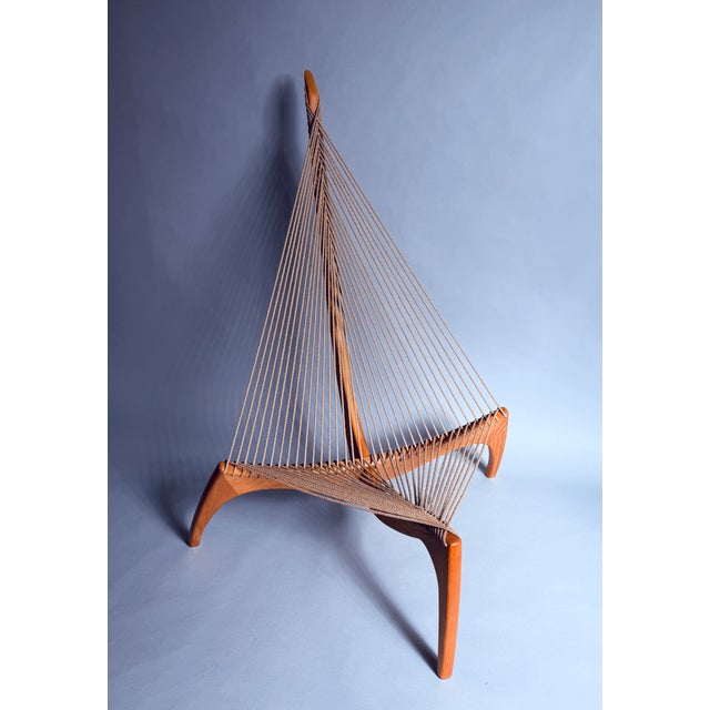 Danish Modern Harp Chair by Jørgen Høvelskov for Christensen & Larsen, 1960s For Sale - Image 4 of 15