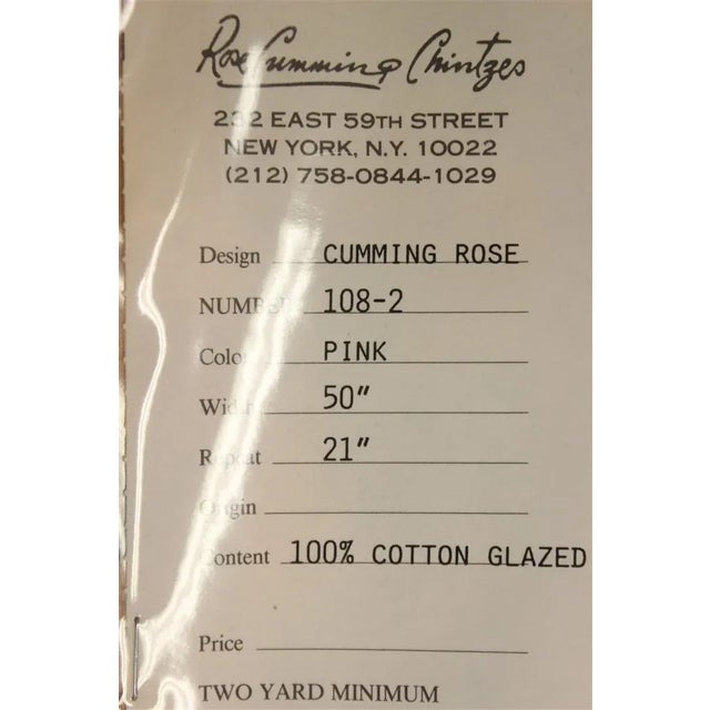 English Rose Cumming Chintzes Fabric Panels - Set of 5 For Sale - Image 3 of 7