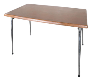 Mid-Century Modern Dining Table with Teak Veneer Top