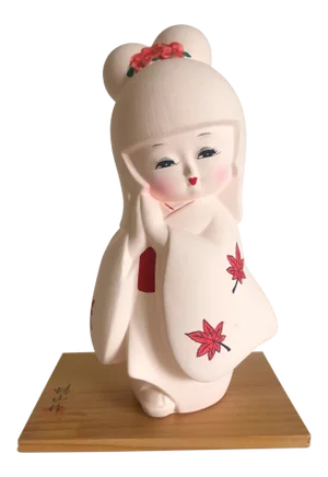 Vintage Mid Century Japanese Porcelain Bisque Gumps Exclusive Hakata Doll Female Figurine