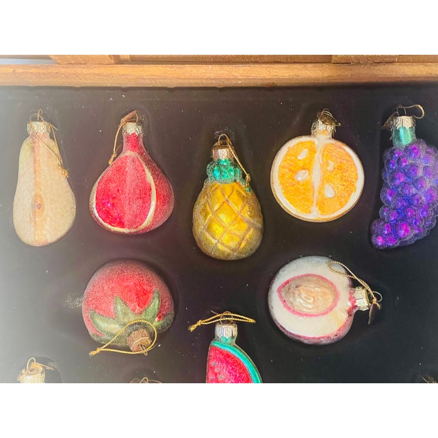 Gorgeous Vintage Thomas Pacconi Fruit Set Christmas Ornaments Delicious For Sale - Image 4 of 7