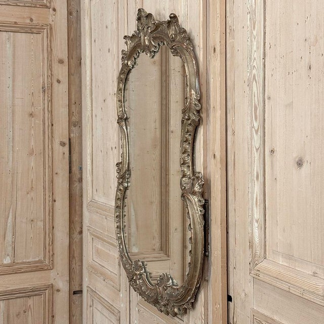 Italian 19th Century Louis XV Carved Giltwood Mirror For Sale - Image 14 of 15