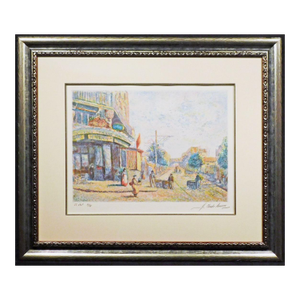 Pissarro, Claude "Avenue of the Street Vendor"H.Signed Artwork Custom Framed
