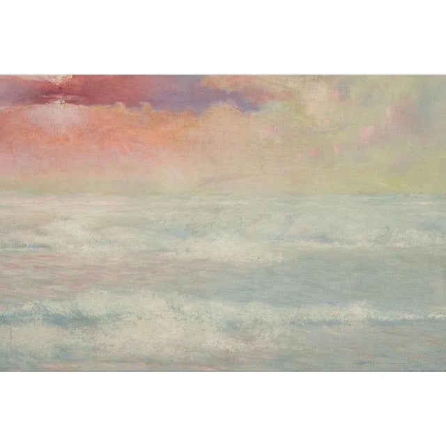 Jean Geoffroy, Beachside at Sunset, 1923, Oil on Canvas For Sale - Image 4 of 10