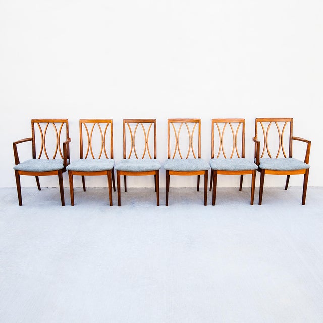 Vintage Mid Century Modern Teak & Afromosia Dining Chairs For Sale - Image 15 of 15