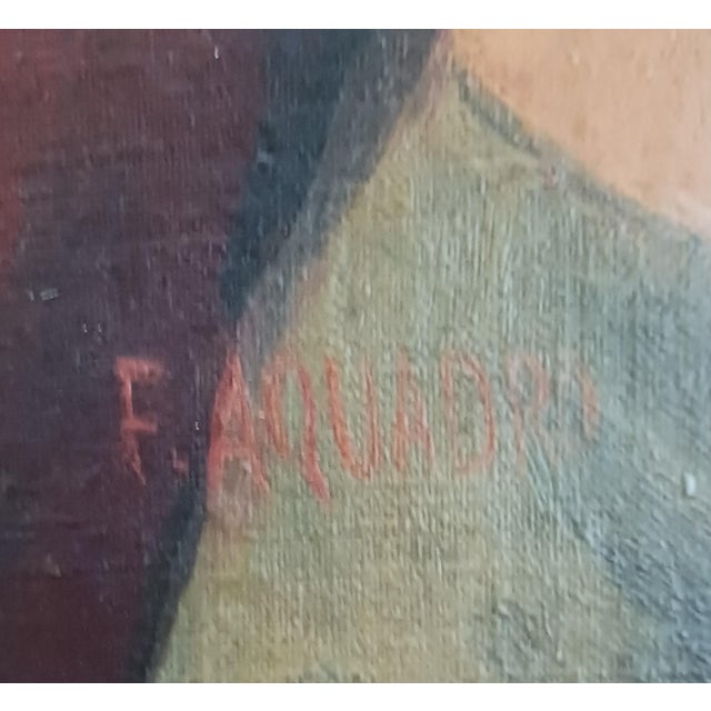 American Felice Aquadro Listed 1865-1950 Flapper Girl - 1920's Oil (Daisy Buchanan?) For Sale - Image 3 of 6