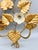 Metal Vintage Italian Gilt Tole Floral Wall Sconces, Pair With White Trumpet Flowers – Hollywood Regency / Italian Provincial For Sale - Image 7 of 15