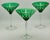Mid 20th Century Stunning Set of 5 Large Vintage Mid Century 2 Color Overlay Deep Hand Cut to Clear Martini & Wine Glasses For Sale - Image 17 of 18