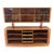 Danish Mid-Century Modern Teak Credenza Tambour Doors Hutch For Sale
