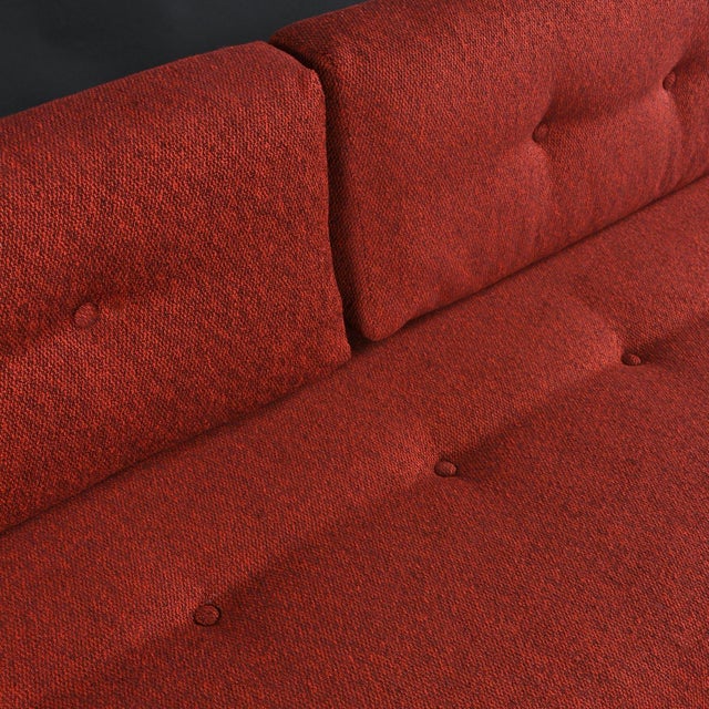 Adrian Pearsall 1709-S Style Platform Sofa With Floating Walnut End Tables For Sale - Image 14 of 15