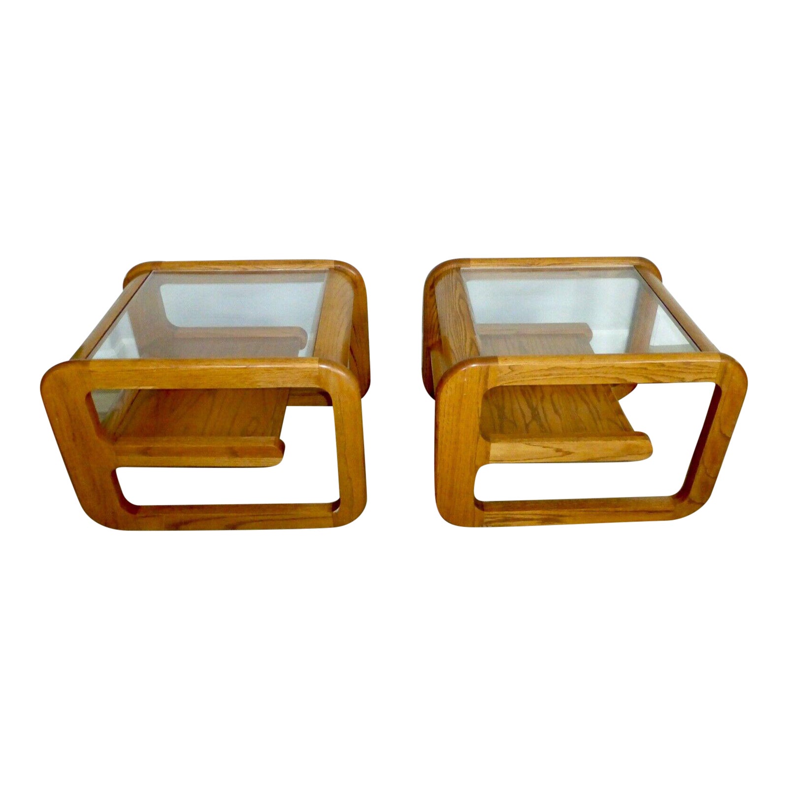 Mid Century Lou Hodges Design Mersman Waldron Comfort End Tables A Pair Chairish