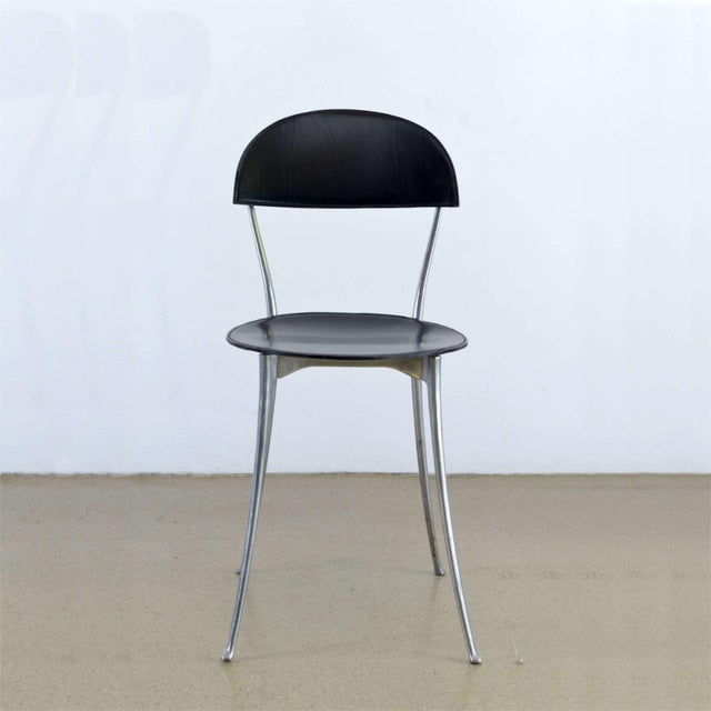 Black Tonietta Chairs by Enzo Mari for from Zanotta, 1990s, Set of 6 For Sale - Image 8 of 8
