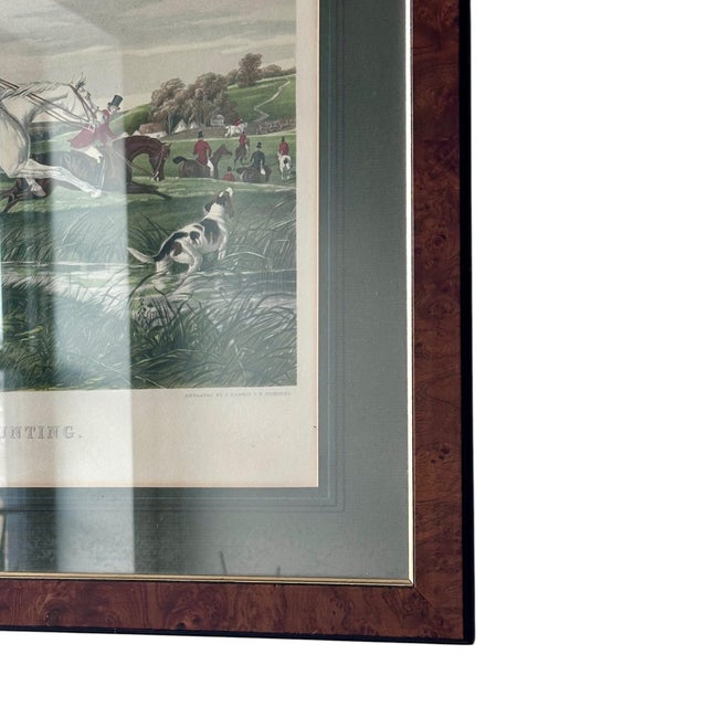 Antique 19th C. Framed Fox Hunting Print – J. F. Herring Sr., “The Run” Reproduction For Sale - Image 4 of 8