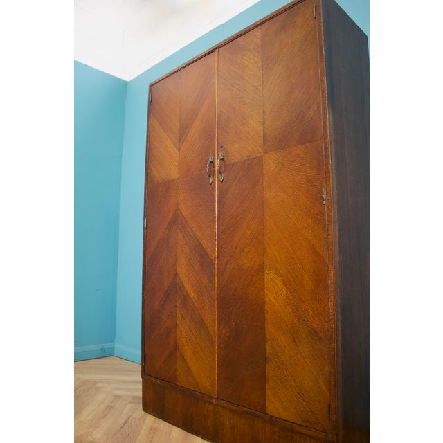 Vintage Art Deco Oak Wardrobe from Compactum, 1930s For Sale - Image 6 of 13