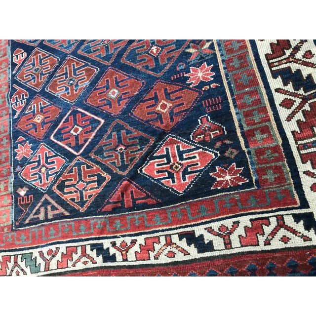 Long Antique Caucasian Rug For Sale - Image 12 of 17