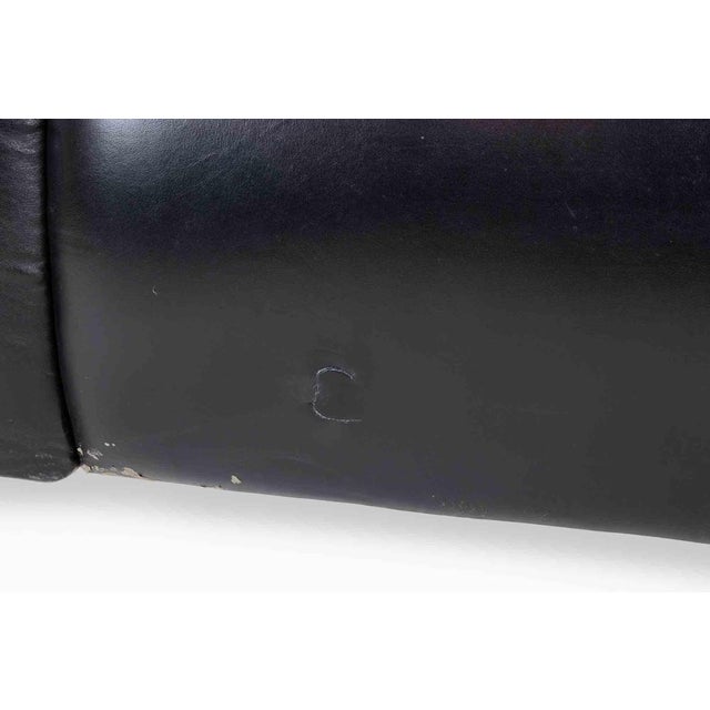 Vintage Black Leather Lounge Armchair, Italy, 1970s For Sale - Image 6 of 8