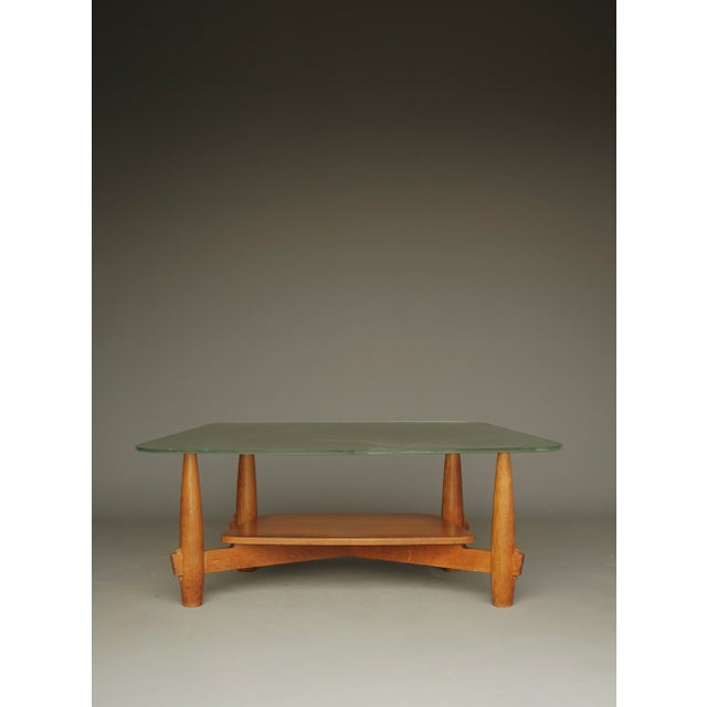 Large Art Deco Coffee Table with Feature Glass Top, 1940s For Sale - Image 9 of 17