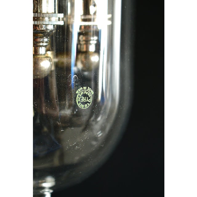 19th Century Gas Pendant With Pyrex Cloche For Sale - Image 9 of 11